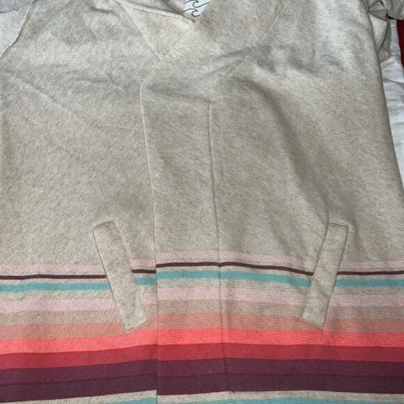 Billabong Striped Open-Front Hooded Cardigan Sweatshirt S/P - Picture 2 of 7